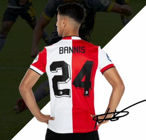 2021/22 Feyenoord Home Kit Soccer Jersey with Bannis 24 printing